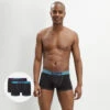 Lot 2 Boxers Coton Ceinture Colorée Noir Vert Violet Mix And Colors -Offres DIM Boutique D005DT2 9LP 01