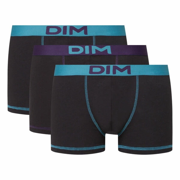 Lot 3 Boxers Coton Ceinture Colorée Noir Vert Violet Mix And Colors 5 Lot 3 Boxers Coton Ceinture Colorée Noir Vert Violet Mix And Colors – Image 3