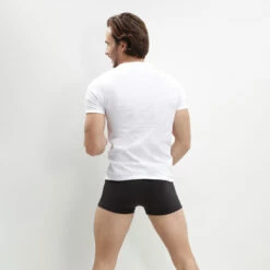 Lot De 2 T-shirts Blancs Col Rond 100% Coton EcoDIM -Offres DIM Boutique D00DMP2 0HY 02