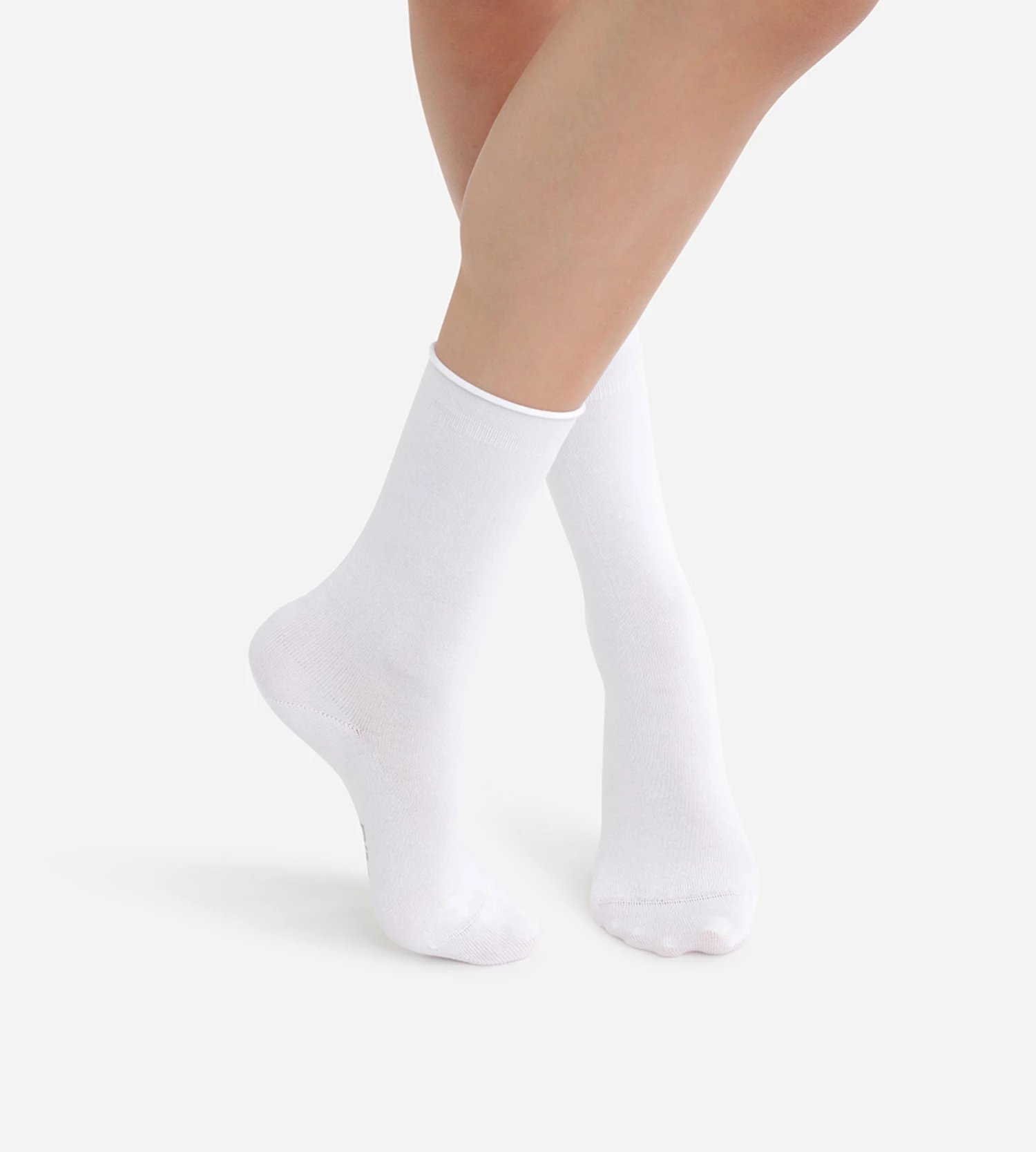 Lot De 2 Paires De Chaussettes Blanches Femme En Coton Modal 4 Lot De 2 Paires De Chaussettes Blanches Femme En Coton Modal – Image 2