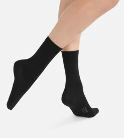 Lot De 2 Paires De Chaussettes Noires Femme En Coton Modal -Offres DIM Boutique D017DM2 0HZ 01 1