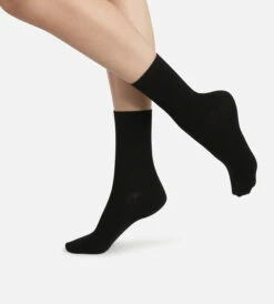 Lot De 2 Paires De Chaussettes Noires Femme Pur Coton -Offres DIM Boutique D018UM2 0HZ 01 1