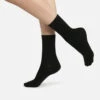Lot De 2 Paires De Chaussettes Noires Femme Pur Coton 1 Lot De 2 Paires De Chaussettes Noires Femme Pur Coton -Offres DIM Boutique D018UM2 0HZ 01