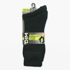 Lot De 2 Paires De Chaussettes Noires Homme - Bambou 11 Lot De 2 Paires De Chaussettes Noires Homme - Bambou -Offres DIM Boutique D019U 0HZ 01