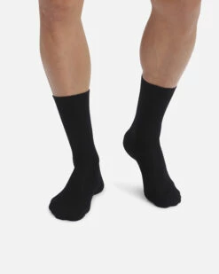Lot De 2 Paires De Chaussettes Noires Homme - Bambou
