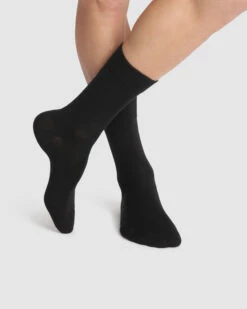 Chaussettes Noires Homme En Laine