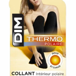 Collant Chaud Noir Thermo Polaire 143D -Offres DIM Boutique D01K7M1 0HZ 06