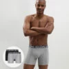 Lot De 2 Boxers Longs Homme Respirants Noir Gris 3D Flex Air 2 Lot De 2 Boxers Longs Homme Respirants Noir Gris 3D Flex Air -Offres DIM Boutique D01N2G2 9LU 01