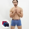 Lot De 3 Boxers Rouge, Bleu Nuit Et Bleu Clair - Dim Powerful -Offres DIM Boutique D01QUT3 87K 01