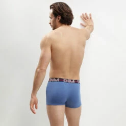 Lot De 3 Boxers Rouge, Bleu Nuit Et Bleu Clair - Dim Powerful -Offres DIM Boutique D01QUT3 87K 03