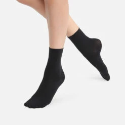 Lot De 2 Mi-chaussettes Noires Seconde Peau Femme -Offres DIM Boutique D025UM2 0HZ 01 1