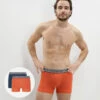 Lot De 2 Boxers Homme En Coton Extensible Bleu Orange Stay And Fit 2 Lot De 2 Boxers Homme En Coton Extensible Bleu Orange Stay And Fit -Offres DIM Boutique D02CSG2 AA5 01