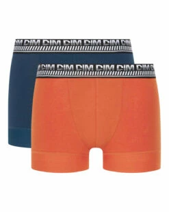 Lot De 2 Boxers Homme En Coton Extensible Bleu Orange Stay And Fit 8 Lot De 2 Boxers Homme En Coton Extensible Bleu Orange Stay And Fit -Offres DIM Boutique D02CSG2 AA5 02