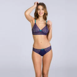 Slip Bleu Indigo Sublim Dentelle -Offres DIM Boutique D03ZWC1 36V 03