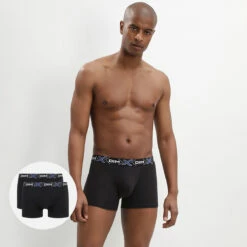 Lot De 2 Boxers Noirs X-TEMP® En Coton Stretch 7 Lot De 2 Boxers Noirs X-TEMP® En Coton Stretch -Offres DIM Boutique D041BT2 0HZ 01 1