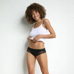 Lot De 2 Shortys Noir Et Blanc Sexy Fashion Coton Dentelle -Offres DIM Boutique D042KM2 0CA 03