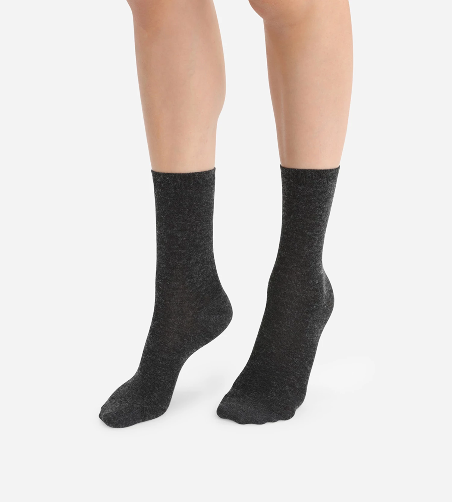 Chaussettes Unies Anthracite En Laine Douce Femme 3 Chaussettes Unies Anthracite En Laine Douce Femme