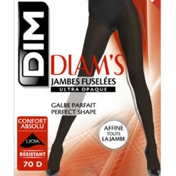 Collant Noir Diam's Jambes Fuselées Ultra-opaque 70D -Offres DIM Boutique D04KMM1 0HZ 06