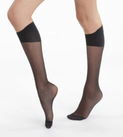 Lot De 2 Mi-bas Noirs AbsoluFlex Transparents 20D