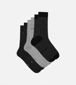 Lot De 3 Chaussettes Noires Et Anthracite Pois Rayures Homme -Offres DIM Boutique D05QPM3 5PY 02