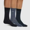 Lot De 3 Paires De Chaussettes Homme Coton Rayé Pois Bleu Coton Style -Offres DIM Boutique D05QPM3 A0C 01
