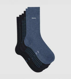 Lot De 3 Paires De Chaussettes Homme Coton Rayé Pois Bleu Coton Style 7 Lot De 3 Paires De Chaussettes Homme Coton Rayé Pois Bleu Coton Style -Offres DIM Boutique D05QPM3 A0C 02