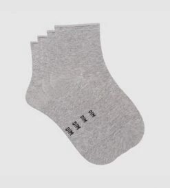 Lot De 2 Paires De Socquettes Coton Et Lurex Argenté Gris Coton Style -Offres DIM Boutique D06JOM2 9OP 02