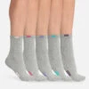 Lot De 5 Paires De Chaussettes Femme Coton Mélangé Gris Clair ECODIM -Offres DIM Boutique D06KIM5 6IZ 01