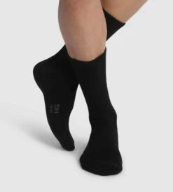 Lot De 2 Paires De Chaussettes Noires Pour Homme Spécial Outdoor