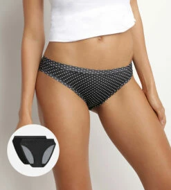 Lot De 2 Culottes Noir Pois Et Noir Pour Femme Body Mouv -Offres DIM Boutique D06W6M2 8Q0 01 1