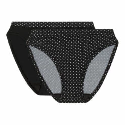 Lot De 2 Culottes Noir Pois Et Noir Pour Femme Body Mouv -Offres DIM Boutique D06W6M2 8Q0 05