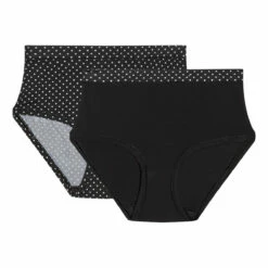 Lot De 2 Shortys Femme Noir Pois Et Noir Pour Femme Body Mouv -Offres DIM Boutique D06W7M2 8Q0 05