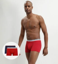 Lot De 2 Boxers Coton Stretch Rouge Lave Et Bleu Denim Daily Colors 8 Lot De 2 Boxers Coton Stretch Rouge Lave Et Bleu Denim Daily Colors -Offres DIM Boutique D06XPT2 8TU 01 1