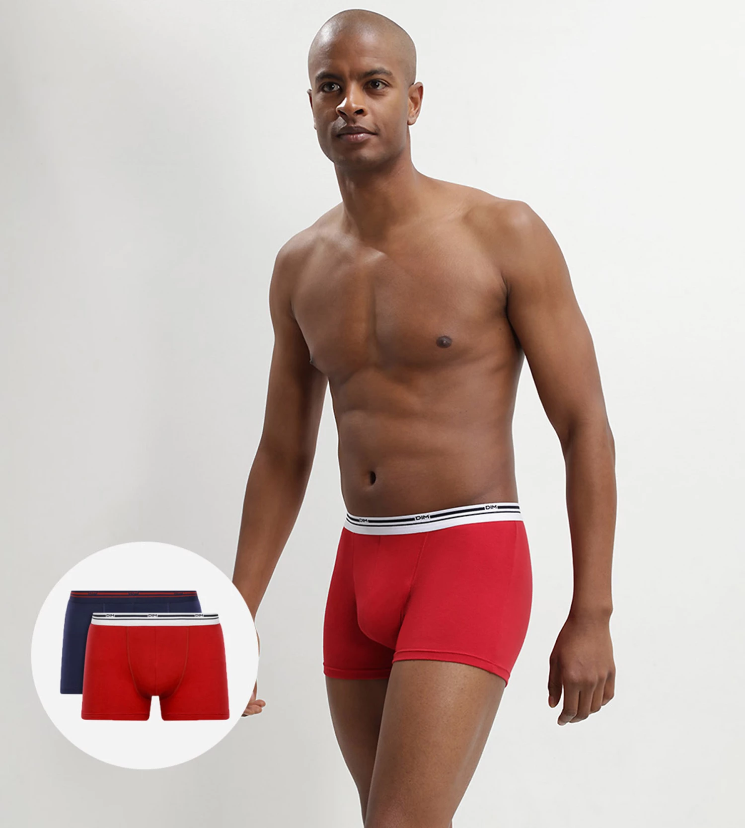 Lot De 2 Boxers Coton Stretch Rouge Lave Et Bleu Denim Daily Colors 3 Lot De 2 Boxers Coton Stretch Rouge Lave Et Bleu Denim Daily Colors