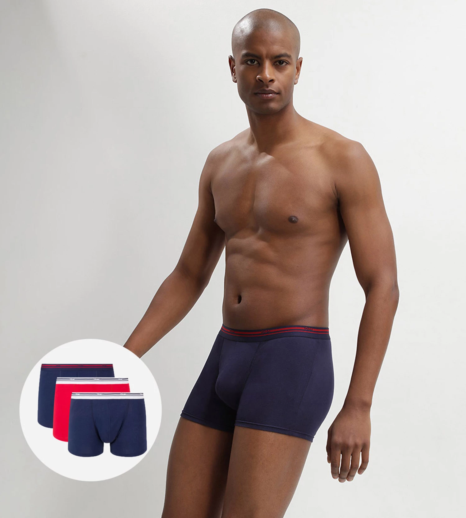 Lot De 3 Boxers Coton Stretch Bleu Denim Et Rouge Lave Daily Colors 3 Lot De 3 Boxers Coton Stretch Bleu Denim Et Rouge Lave Daily Colors
