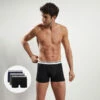 Lot De 3 Boxers Homme En Coton Stretch Noir Bleu Gris Classic Colors -Offres DIM Boutique D06XPT3 AA0 01