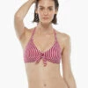 Haut De Maillot De Bain Réversible Sans Armatures à Rayures Rouges -Offres DIM Boutique D07OIPA 9YB 01