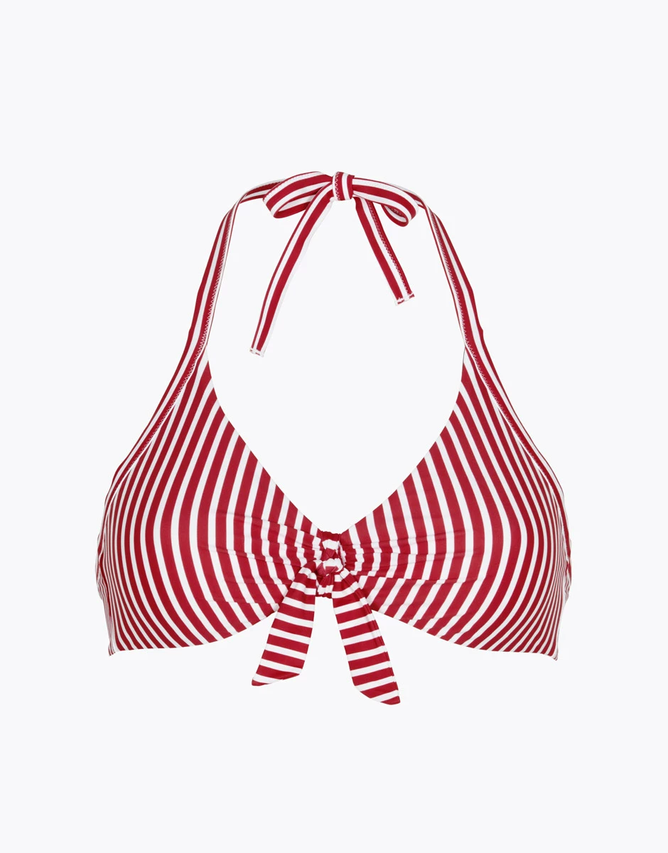 Haut De Maillot De Bain Réversible Sans Armatures à Rayures Rouges 8 Haut De Maillot De Bain Réversible Sans Armatures à Rayures Rouges – Image 6