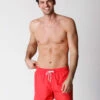 Maillot De Bain Court Pour Homme Rouge Avec Imprimé Surf -Offres DIM Boutique D07VAPA AG2 01