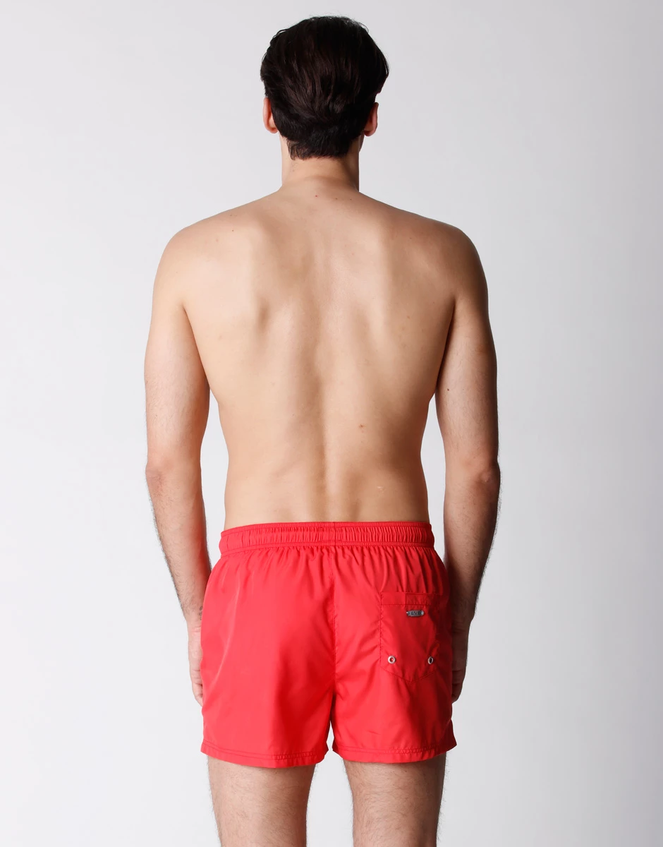 Maillot De Bain Court Pour Homme Rouge Avec Imprimé Surf 5 Maillot De Bain Court Pour Homme Rouge Avec Imprimé Surf – Image 3