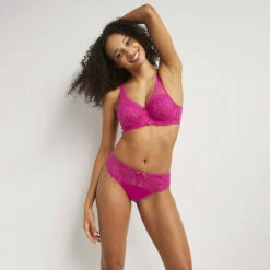 Culotte Femme En Dentelle Et Tulle Fuchsia Generous Essentiel -Offres DIM Boutique D08H5C1 A7V 03