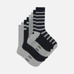Lot 4 Paires Mi-chaussettes Gris Chiné Et Jean Pour Homme Eco Dim -Offres DIM Boutique D08M3M4 8RJ 02