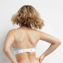 Soutien-Gorge Triangle Gris Chiné Sans Armatures Femme DIM Originals -Offres DIM Boutique D08T9C1 2NZ 02