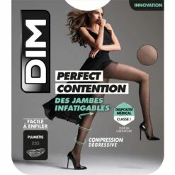 Collant Noir Fantaisie à Plumetis Pour Femme DIM Perfect Contention 25D -Offres DIM Boutique D08WBE1 0HZ 06