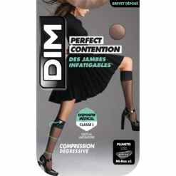 Mi-Bas Fantaisie Noir De Contention Pour Femme Perfect Contention -Offres DIM Boutique D08WVE1 0HZ 06