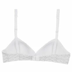 Soutien-gorge Triangle Imprimé Logo Blanc DIM Touch Girl -Offres DIM Boutique D092MC1 0HY 02 ghost back