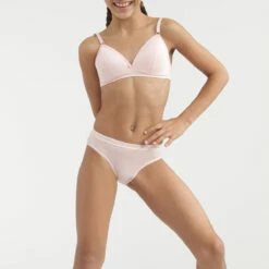 Soutien-gorge Triangle Rose Poudré DIM Girl -Offres DIM Boutique D092XC1 2BU 04