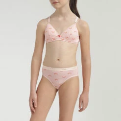 Lot De 3 Slips Fille Coton Stretch Motif Arc-en-ciel Rose Les Pockets -Offres DIM Boutique D093GP3 AID 04