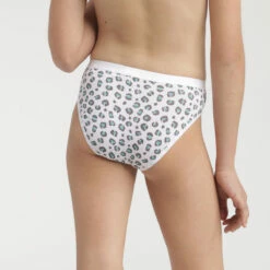 Lot De 3 Slips Fille En Coton Motif Leopard Blanc Menthe Les Pockets -Offres DIM Boutique D093GP3 AIF 02