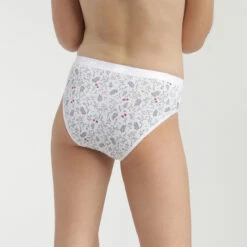 Lot De 3 Slips Fille En Coton Stretch Motif Liberty Blanc Les Pockets -Offres DIM Boutique D093IP3 AI9 02